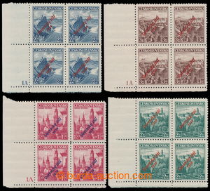 196466 - 1939 comp. 4 pcs of bloks of four with plate number : Sy.14 