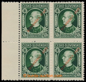 196479 - 1939 Sy.23C, Hlinka 50h, ŘZ 10½ : 12½, 4-blok s l