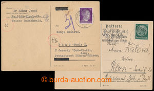 196497 - 1939-1944 C.C.  BUCHENWALD  set of 2 cards to Bohemia-Moravi