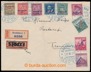 196520 - 1939 philatelically influenced Reg and Express letter to Tre