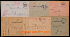 196521 - 1941-1942 sestava 5ks lístků s raz. PP 6 + jedna obálka s