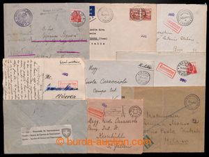 196533 - 1941-1945 INTERNMENT CAMPS  comp. of 9 entires sent to or fr