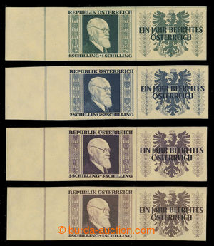 196589 - 1946 Mi.772-775B, Renner, imperforated stamps from miniature
