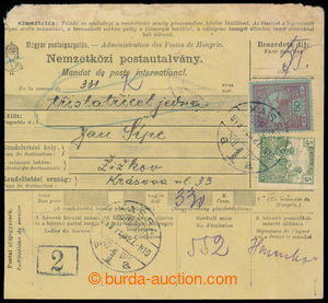 196613 - 1919 TURUL / větší díl uherské poštovní průvodky vyf
