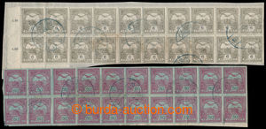 196614 - 1918 TURUL / comp. 2 pcs of big cut-squares from telegram fr