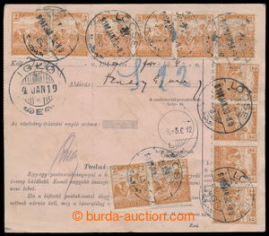 196655 - 1919 ŽENCI /  uherská celinová průvodka 2f velkého form