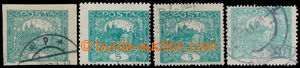 196780 -  Pof.4A Is, 4B Is, 4F Is, 5h blue-green, comp. 3 pcs of with