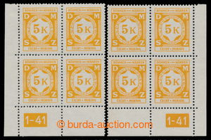 196815 - 1941 Pof.SL12, Služební I. vydání 5K žlutá, levý a pr