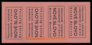 196830 - 1944 Sy.TB NN1, Compensatory newspaper label, vertical strip