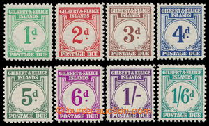 196845 - 1940 SG.D1-D8, Postage due stamp numeral issue 1P-1Sh6P; ver
