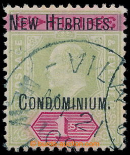 196857 - 1908 SG.9, Edvard VII. 1Sh, CONDOMINIUM, DR VILA P.O. NEW HE