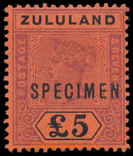 196878 - 1894 SG.29s, Victoria £5 purple and black / red, SPECIM