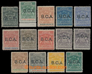 196893 - 1891 SG.1-13, Coat of arms (Rhodesie) 1P-10Sh with overprint