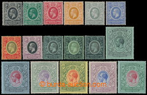 196894 - 1912-1921 SG.44-58, George V. 1C-10Rp, value 3C is SG.45a; 1