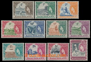 196897 - 1954 SG.43-53, Alžběta II. krajinky 1/2P-10Sh; kompletní 