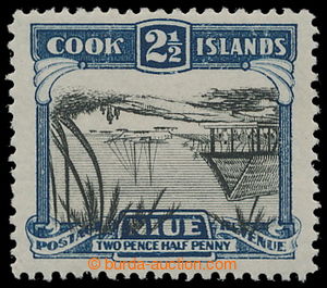 196903 - 1932 SG.102, 2½P black / dark blue, INVERTED CENTER; pe