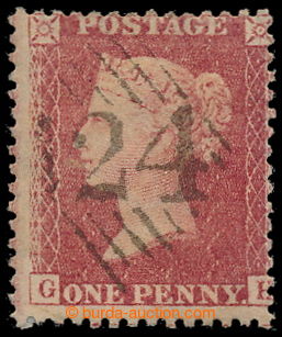 196907 - 1857 Britská 1P vydání 1857, průsvitka Velká koruna, P