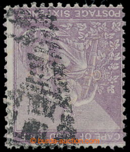 196914 - 1864-1867 SG.25w, Allegory 6P lilac, WMK INVERTED, rarely us