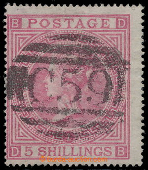 196917 - 1867 PŘEDBĚŽNÉ BRITSKÉ  SG.Z30, Viktorie 5Sh rosa s raz