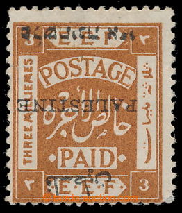 196928 - 1920 SG.18a, EEF Jerusalem overprint PALESTINE 3 Mill. brown