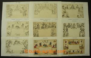 196934 - 1840? MULREADYHO CARICATURES / selection of 9 letter envelop