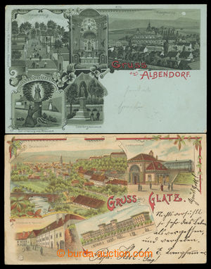 196959 - 1899 KŁODZKO (Kladsko, Glatz) - litografická koláž, nád