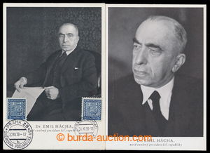 196979 - 1938 Dr. Emil Hácha, protektorátní prezident, sestava 2ks