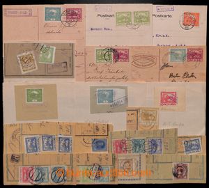 197087 - 1918-1920 sestava 5ks dopisnic + 8ks ústřižků poštovní