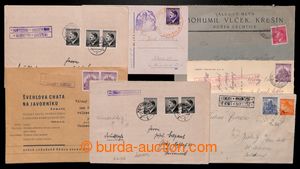 197095 - 1940-1944 sestava 7ks celistvostí s razítky poštoven, mj.