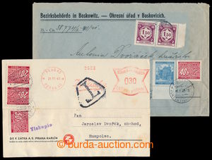 197105 - 1940-1942 comp. 2 pcs of interesting entires with surtax, 1x