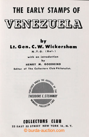 197147 - 1958 Wickersham, C. W. - THE EARLY STAMPS OF VENEZUELA. Publ