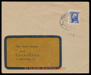 197187 - 1944 TRANSPORT ZASTAVENA  window envelope with straight line