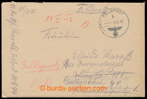 197188 - 1942 SS FELDPOST  dopis do Vídně, podací raz. FELDPOST/ b