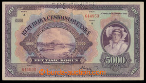 197253 - 1920 Ba.17a, 5000 Kč, série A, SPECIMEN