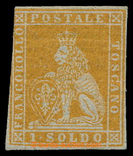 197263 - 1851 Sass.2e, Medicejský lev 1 Soldo arancio su grigio; nov