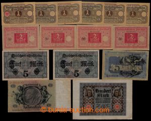 197283 - 1904-1934 NĚMECKO / sestava 27ks bankovek, převážně pr�