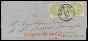 197306 - 1863/1864 dopis s Ferch.20, 2-páska Znak 3Sld zelená, DR V