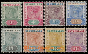 197349 - 1890-1892 SG.1-8, Victoria (De la Rue) 2C-96C; favourite fir