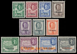 197351 - 1951 SG.125-135, JIří VI. nová měna, série 1/2-5Rs s p