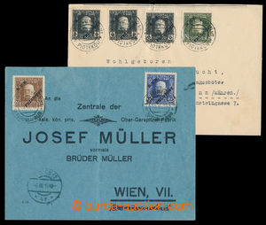 197437 - 1915 sestava 2ks dopisů vyfr. zn. polní pošty emise 1915,