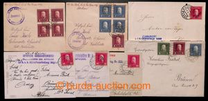 197450 - 1916 sestava 3ks dopisů a 3ks pohlednic vyfr. zn. polní po