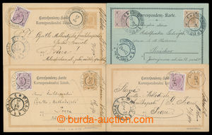 197454 - 1900 smíšené frankatury známek v Krejcarech a Haléříc