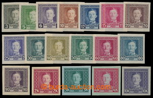 197483 - 1917 Mi.124U-141U, Karel I. 3H-10K, kompletní nezoubkovaná