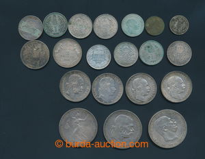 197495 - 1861-1915 FRANTIŠEK JOSEF I. / sestava stříbrných mincí