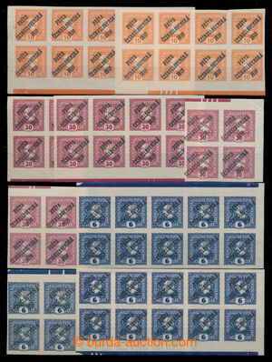 197692 -  Pof.61-64 plate mark, comp. 12 pcs of marginal block-of-4 a