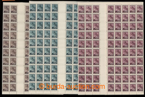 197703 - 1939 COUNTER SHEET / Pof.21, 23, 24, Linden Leaves, values 1