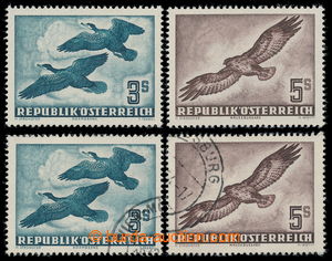 197817 - 1953 Mi.985-986, airmails 2x Birds (III) 3S and 5S, 1x MNH +