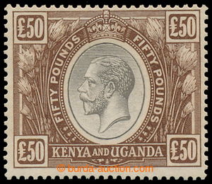 197952 - 1922 SG.103, Jiří V. £50 černá / hnědá; bezvadný