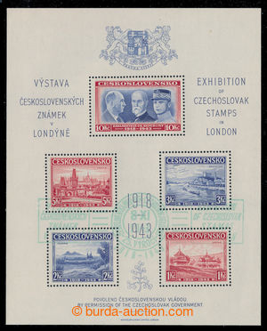 197971 - 1943 AS1, London MS with print green FP-postmark CZECHOSLOVA
