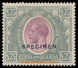 197990 - 1922 SG.104s, George V. £75 purple / grey, SPECIMEN; ve